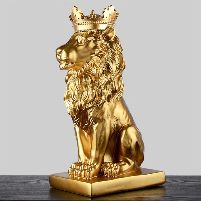Estatueta Leão Imperador – Poder, Elegância e Presença na Decoração