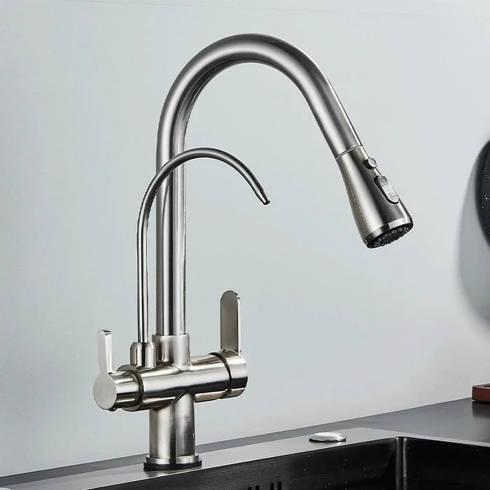 Torneira Gourmet Monocomando Dupla Função Filtro Integrado + Jato Extensível