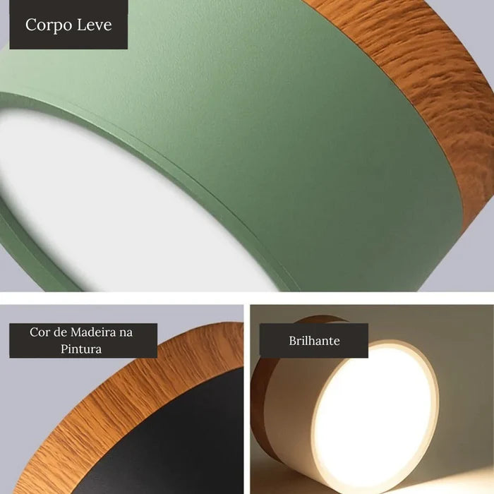 Luminária de Teto Plafon LED – Design Moderno e Cores Suaves