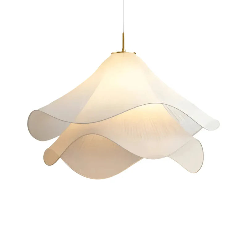 Luminária Pendente Moderna Flor em Tecido Suavidade para Sua Sala de Estar