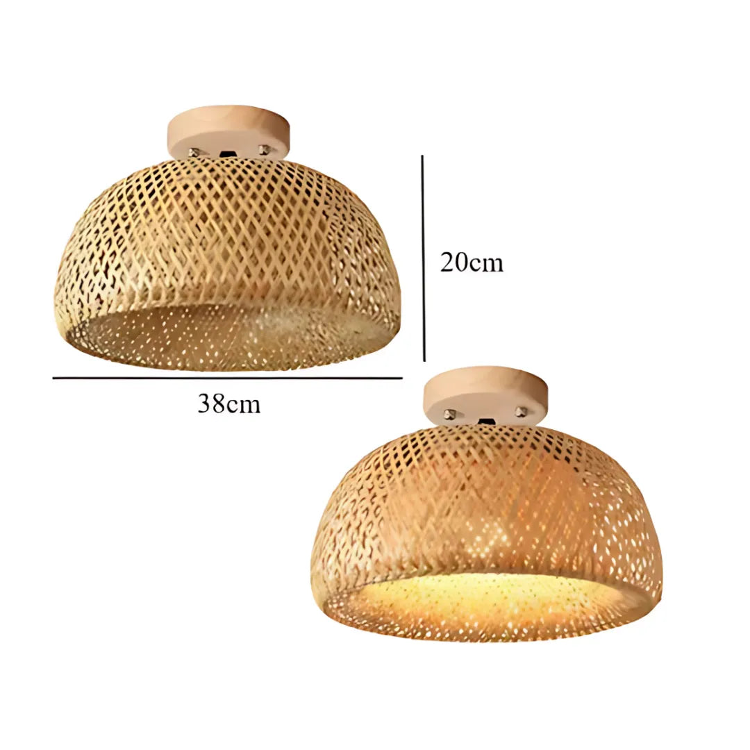 Plafon de Teto Bambu Artesanal Iluminação Sofisticada e Consciência Ecológica