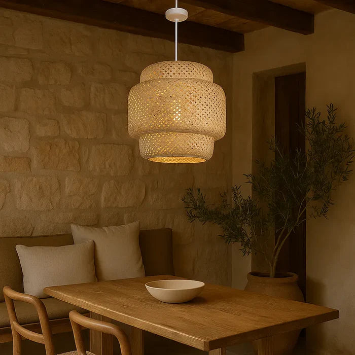 Pendente Artesanal de Bambu