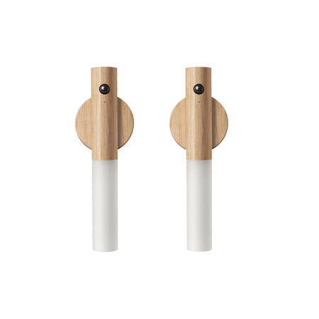 Luminária de Parede com Sensor e Base Magnética – Madeira e LED Inteligente