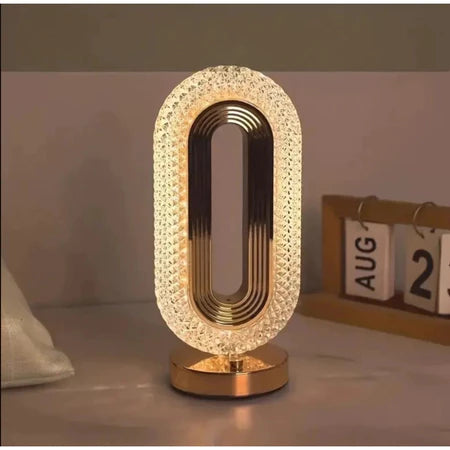 Luminária de Mesa LED Cristal Luxo – Design Sofisticado e Iluminação Personalizada