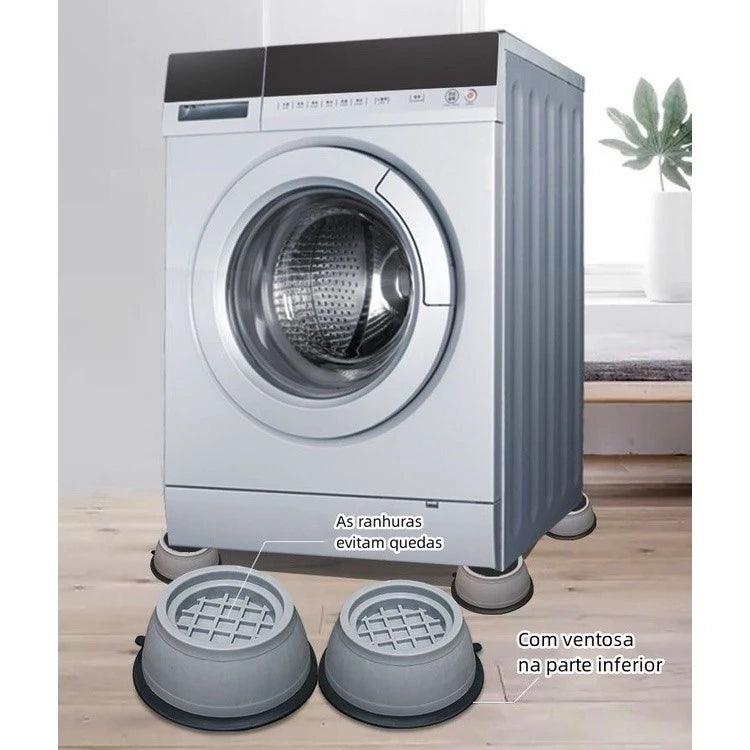 Kit 4 Pés Anti Vibração para Máquina de Lavar – Estabilidade e Silêncio