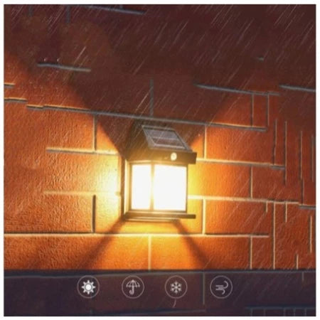 Luminária Arandela Solar com Sensor de Movimento Vintage