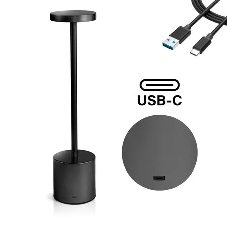 Luminária de Mesa Sem Fio | Bateria Recarregável e Iluminação Ajustável