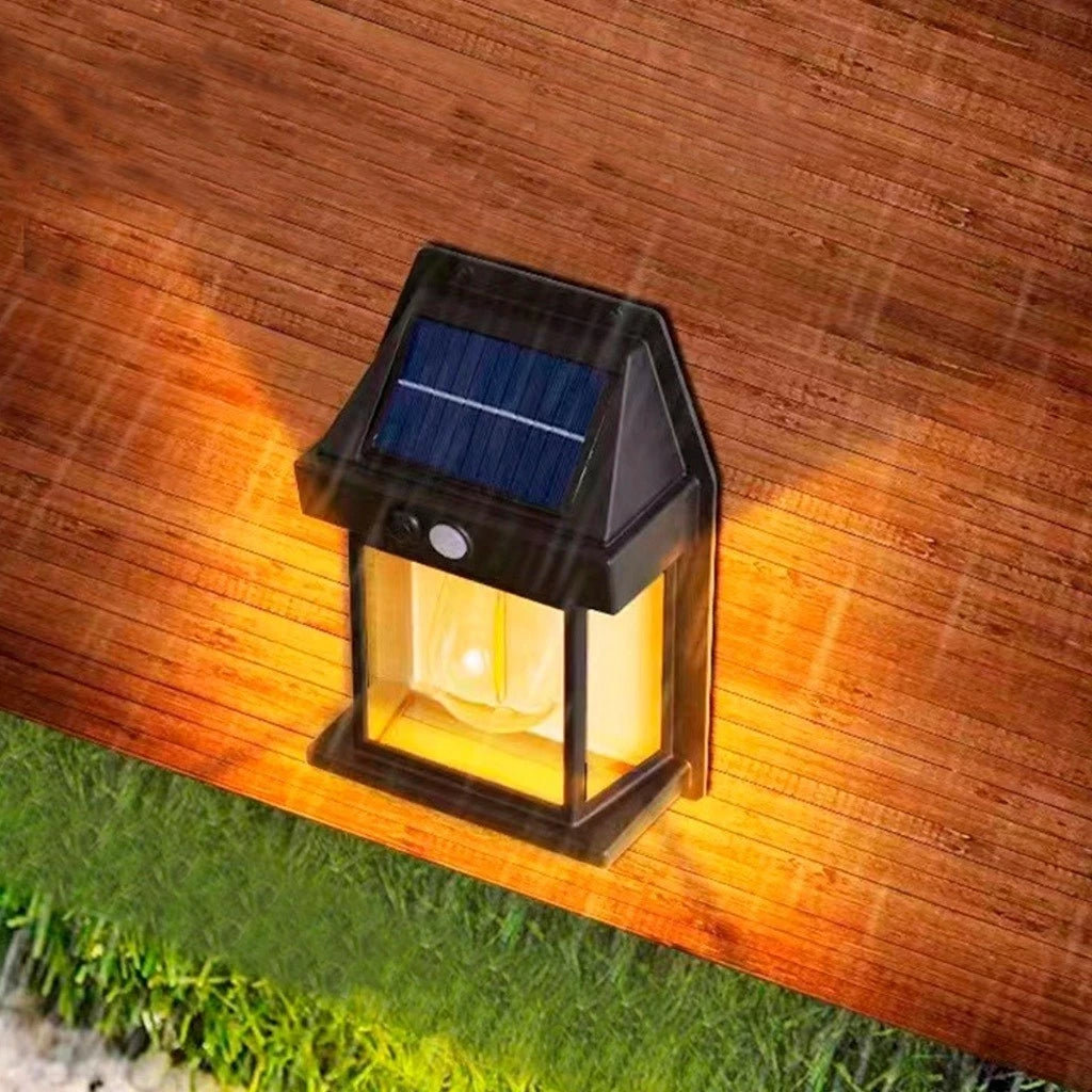 Luminária Arandela Solar com Sensor de Movimento Vintage