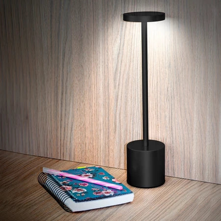 Luminária de Mesa Sem Fio | Bateria Recarregável e Iluminação Ajustável