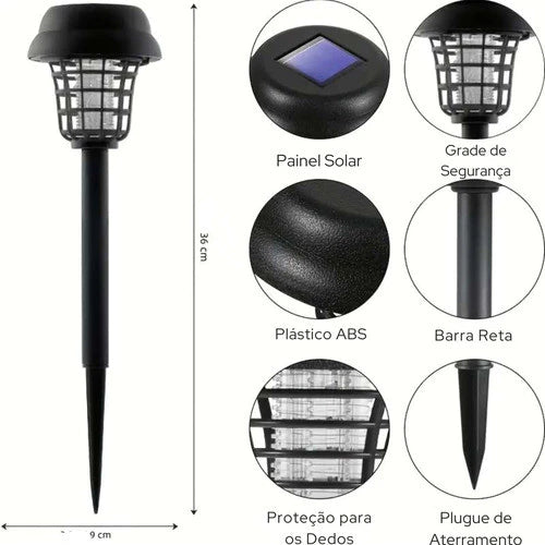 Luminária Solar Repelente de Mosquitos Proteção Natural e Eficiente