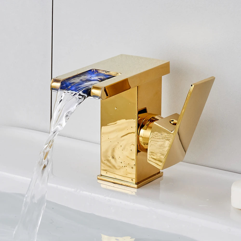 Torneira cascata LED para banheiro Volta