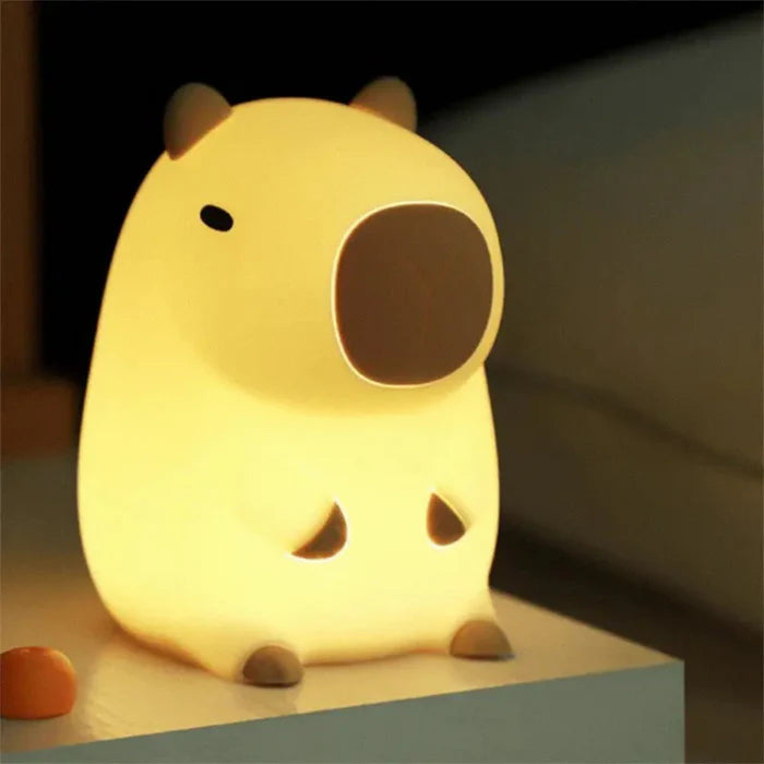 Luminária LED Capivara Portátil – Luz Suave e Design Encantador