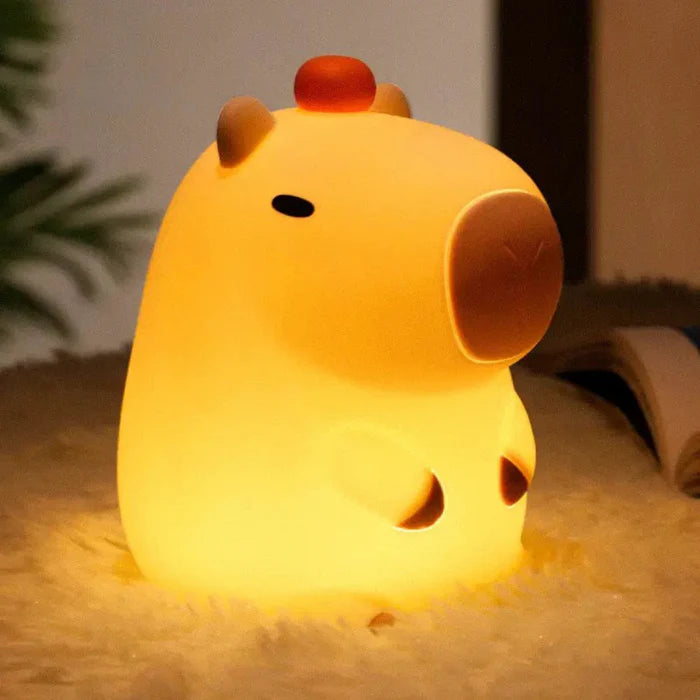 Luminária LED Capivara Portátil – Luz Suave e Design Encantador