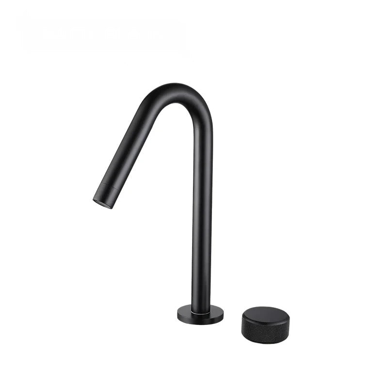Torneira Monocomando Minimalista em Aço Inox com Bico Giratório 360°