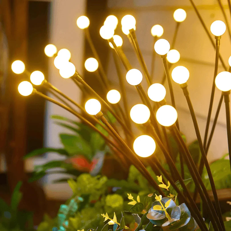 Luminária Solar LED Estilo Vaga-Lumes Iluminação Encantadora para Jardim e Varanda