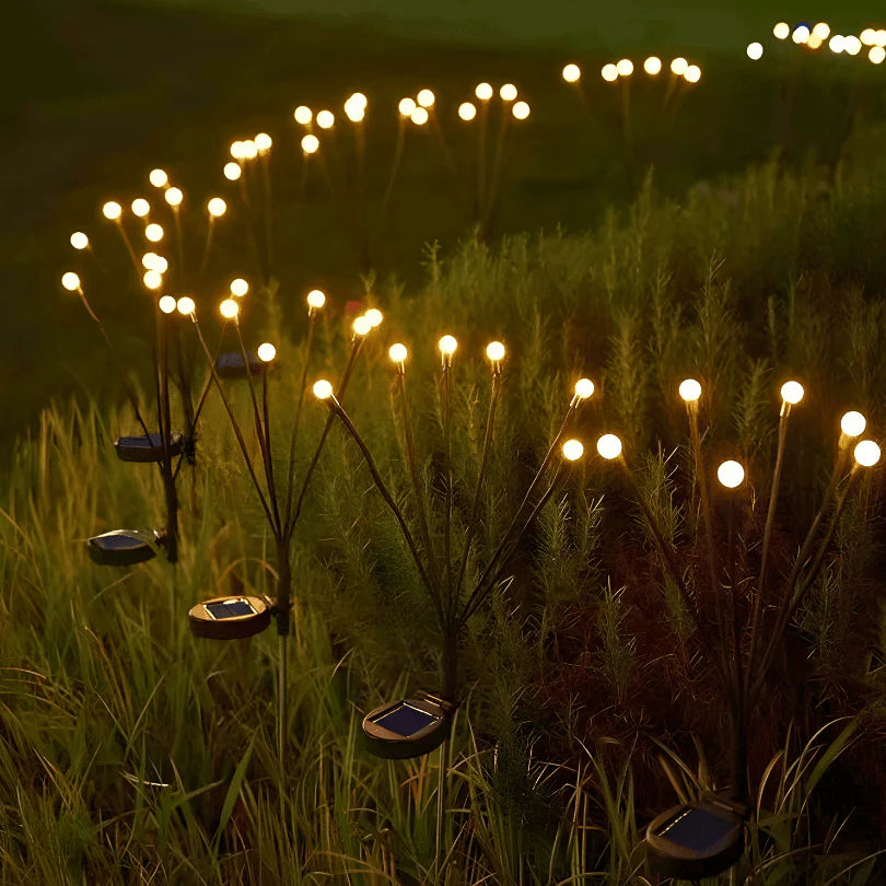 Luminária Solar LED Estilo Vaga-Lumes Iluminação Encantadora para Jardim e Varanda