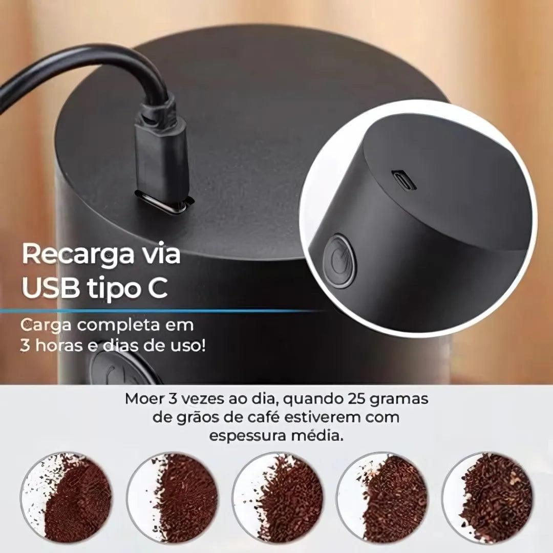 Moedor de Café Elétrico Zelar | Café Fresco e Saboroso a Qualquer Hora