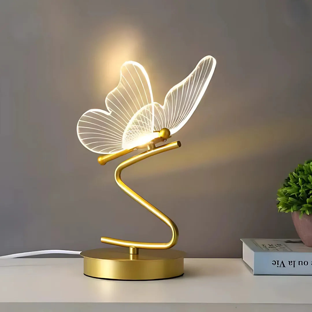 Luminária de Mesa LED Borboleta – Design Moderno