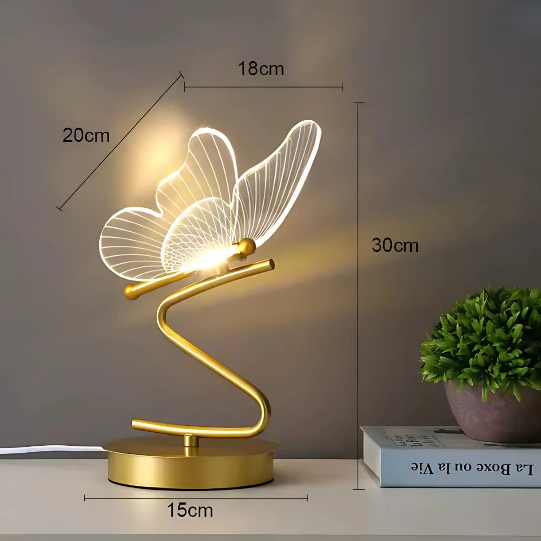 Luminária de Mesa LED Borboleta – Design Moderno