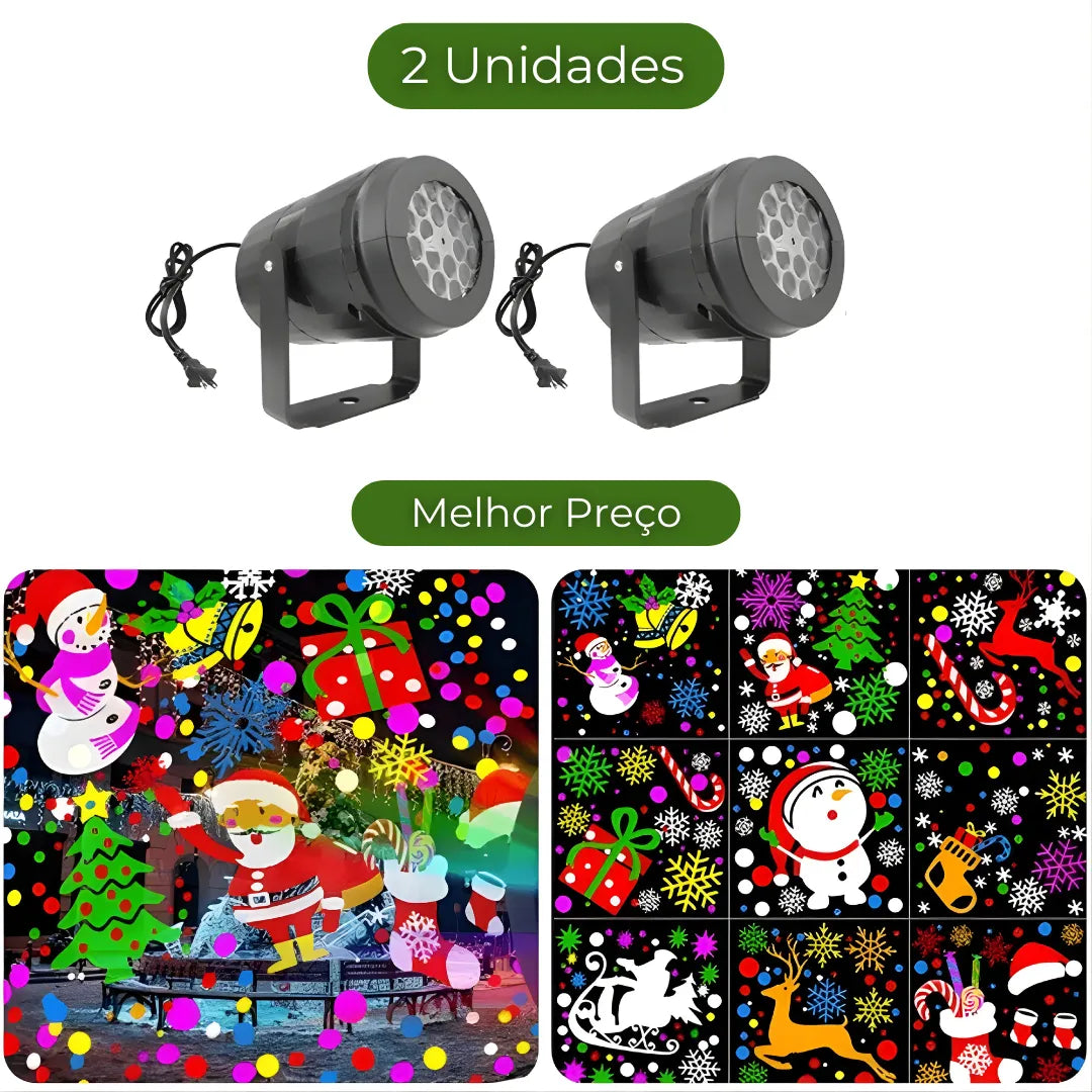 Projetor Natalino - Crie um Espetáculo de Luzes com Instalação Sem Fios