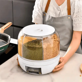 Dispensador Giratório 360° para Arroz e Grãos Zelar