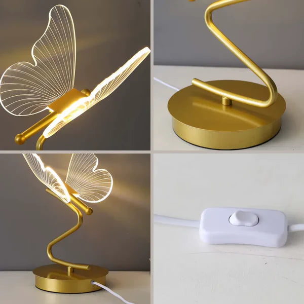 Luminária de Mesa LED Borboleta – Design Moderno