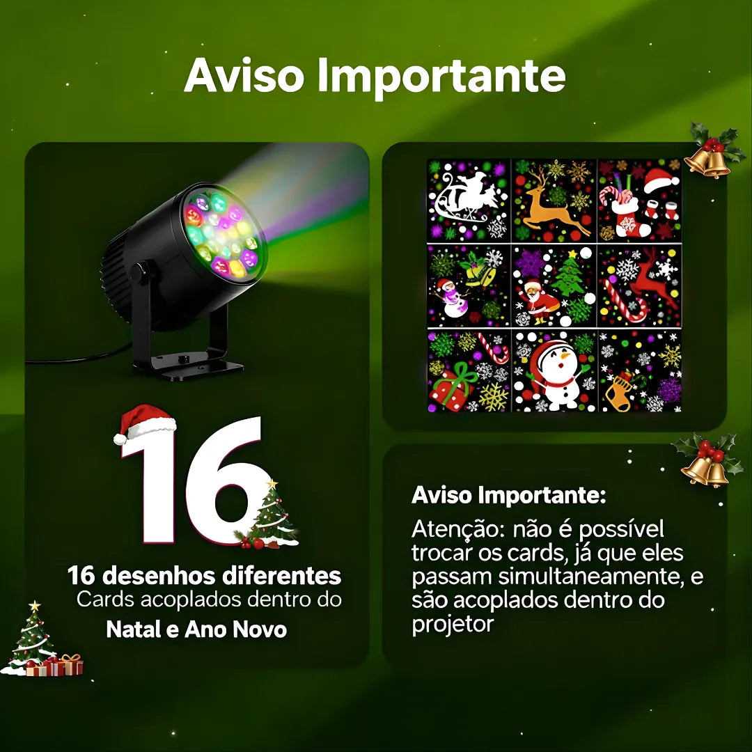 Projetor Natalino - Crie um Espetáculo de Luzes com Instalação Sem Fios