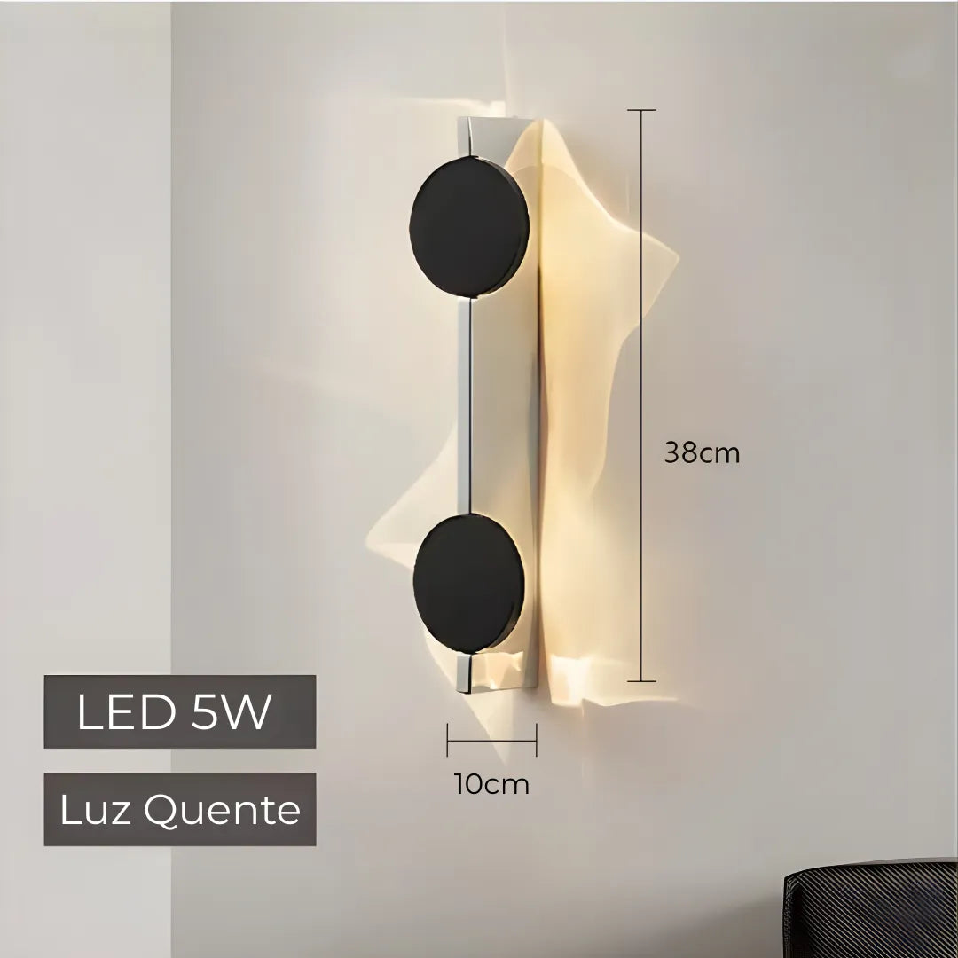 Arandela de Parede LED em Alumínio com Design Minimalista Moderno