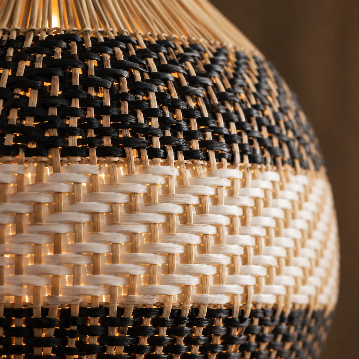 Luminária Pendente Rattan Trançado Artesanal Bali