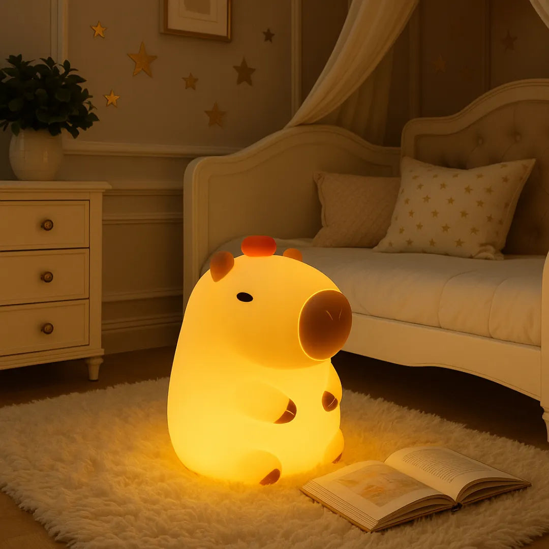 Luminária LED Capivara Portátil – Luz Suave e Design Encantador