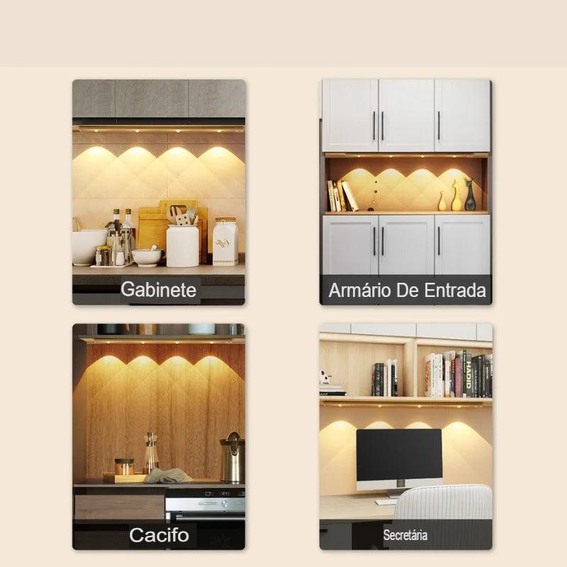 Luminária LED com Sensor de Movimento | Recarregável e sem Fio