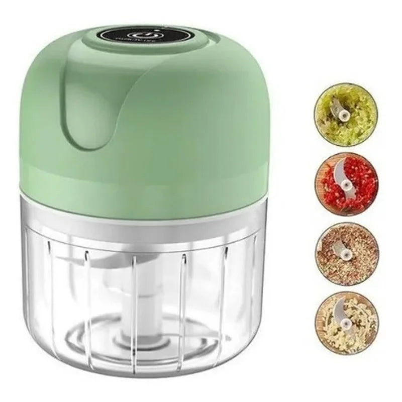 Mini Processador Triturador Elétrico 3 Laminas Recarregável