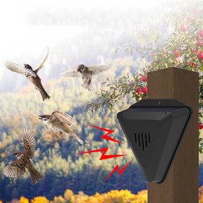 Alarme Solar Repelente de Pássaros Impermeável – Proteção para Jardins e Lavouras