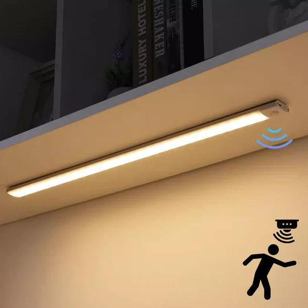 Luminária LED Fina – Sensor de Movimento e Recarregável e sem Fio