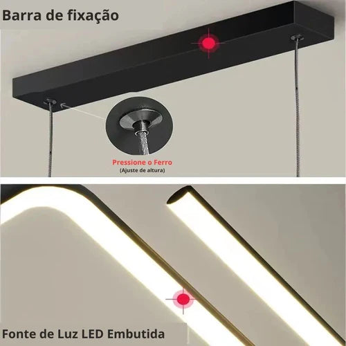 Lustre Pendente Flow Line LED