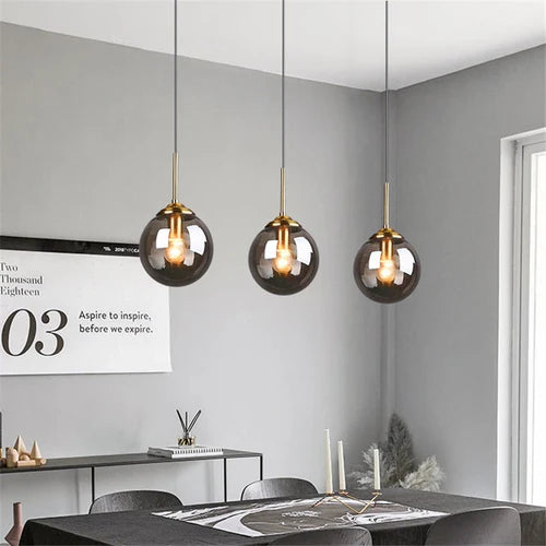 Lustre Pendente Moderno Globo LED Iluminação Sofisticada e Contemporânea