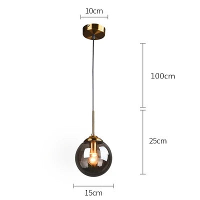 Lustre Pendente Moderno Globo LED Iluminação Sofisticada e Contemporânea
