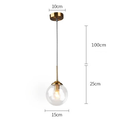 Lustre Pendente Moderno Globo LED Iluminação Sofisticada e Contemporânea