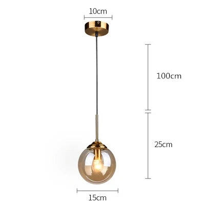 Lustre Pendente Moderno Globo LED Iluminação Sofisticada e Contemporânea