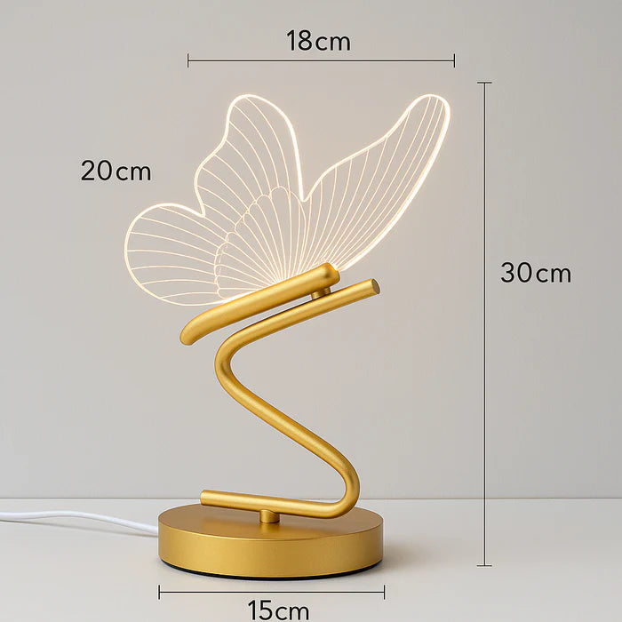 Luminária de Mesa LED Borboleta – Design Moderno