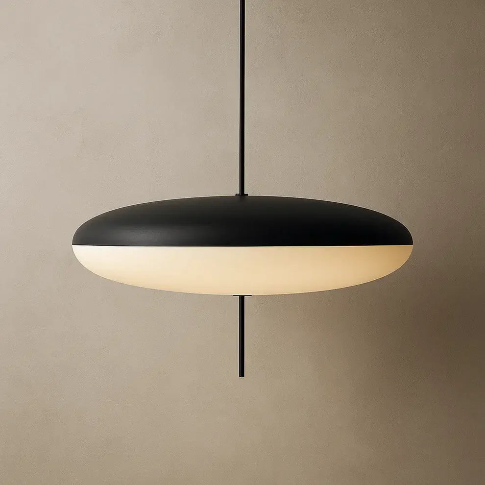 Luminária Pendente Disco Oval Minimalista