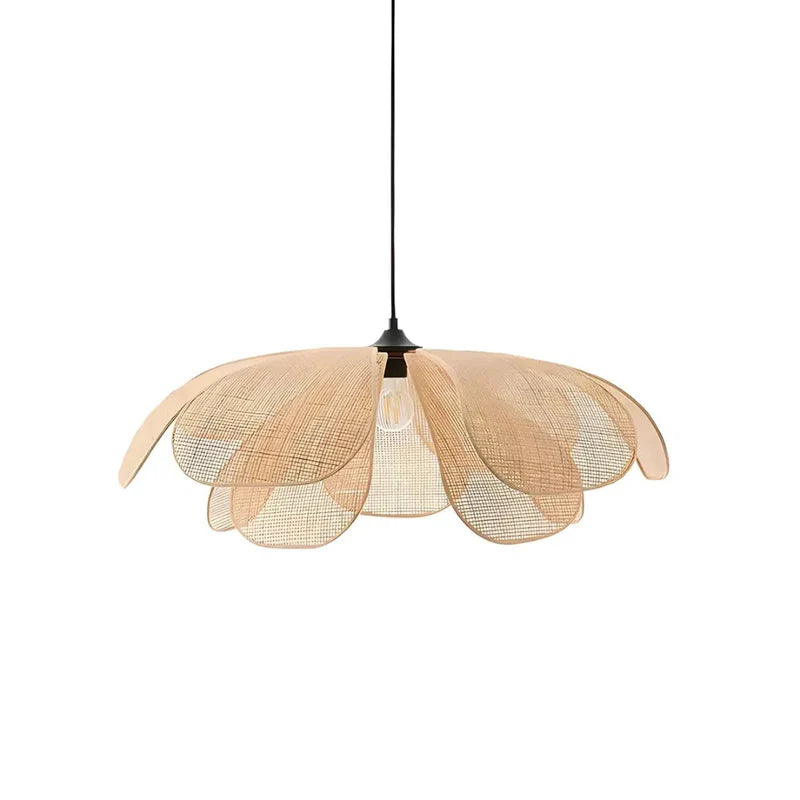 Luminária Pendente Minimalista Palha Natural Rattan
