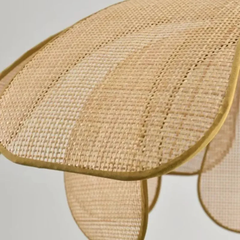Luminária Pendente Minimalista Palha Natural Rattan