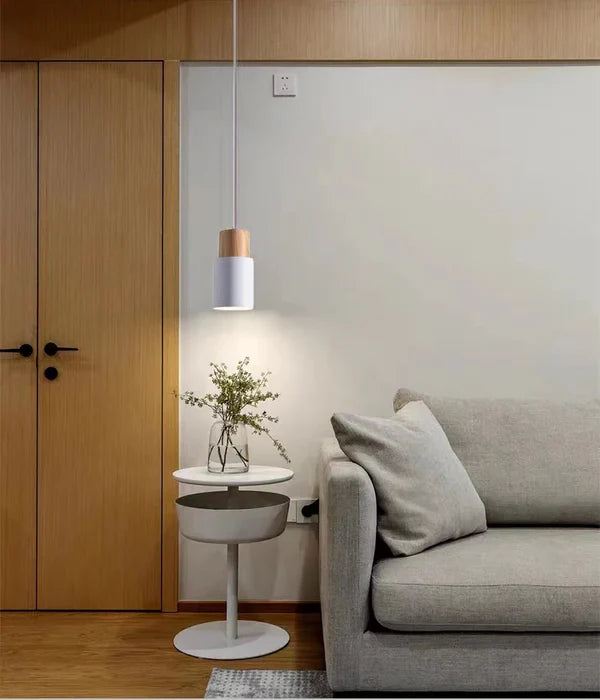 Luminária Pendente Minimalista Aurea Elegância Natural para Ambientes Sofisticados