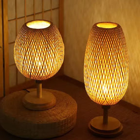 Luminária de Mesa Bambu – Estilo Natural com Elegância Artesana