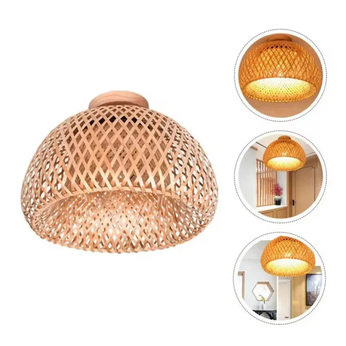 Plafon de Teto Bambu Artesanal — iluminação sofisticada e consciência ecológica