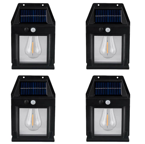 Luminária Arandela Solar com Sensor de Movimento Vintage