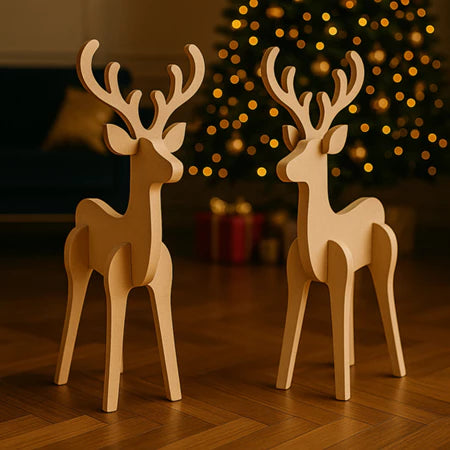 Rena Decorativa de Natal com Trenó Encanto e Magia para sua Casa