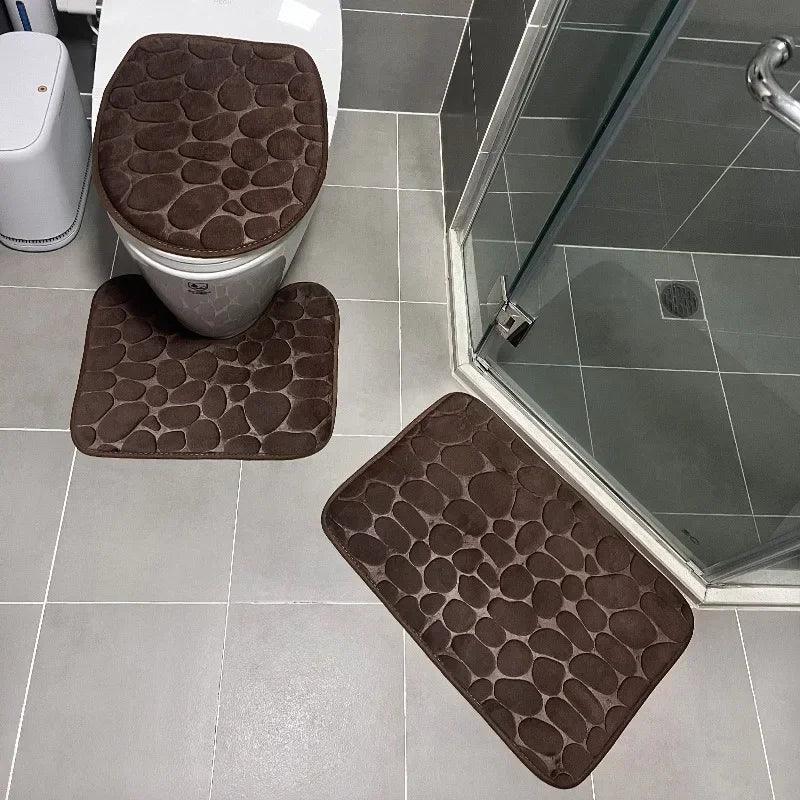 Kit 3 Tapetes Absorve Zelar – Máxima Absorção e Conforto para Seu Banheiro