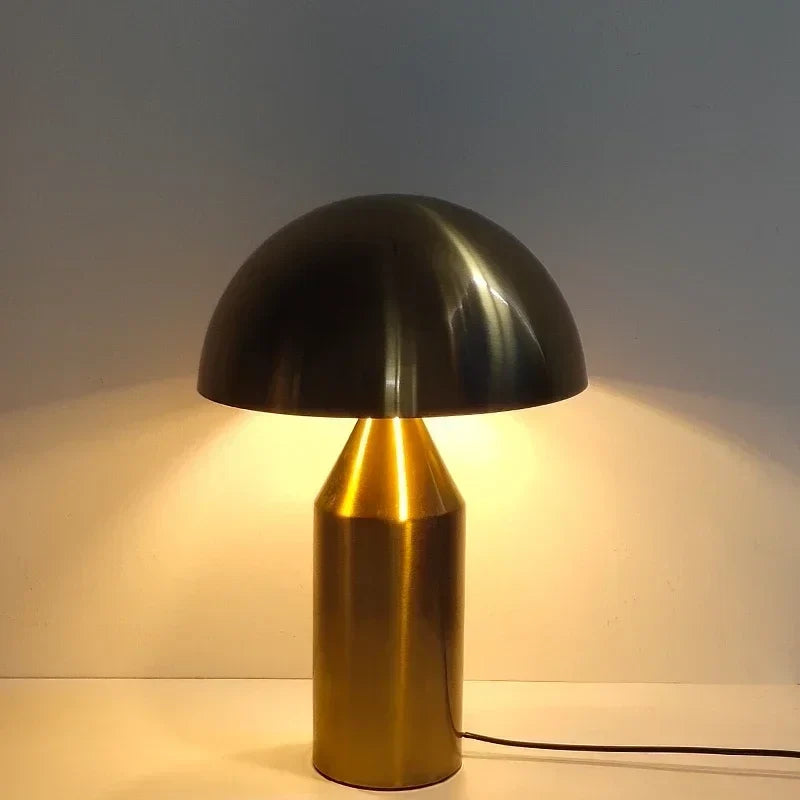 Abajur Cogumelo Luminária de Mesa em Metal Bellora